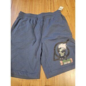 Box Lunch Naruto Shorts Knit Lounge Anime Mens Size Small Blue